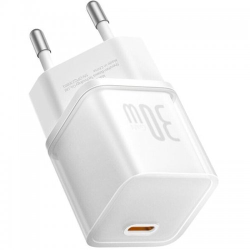 Купити Мережевий зарядний пристрій Baseus GaN5 USB Type-C 30W (P10162504213-00) White - ціна в Києві, Львові, Вінниці, Хмельницькому, Франківську, Україні | інтернет-магазин TELEMART.UA фото