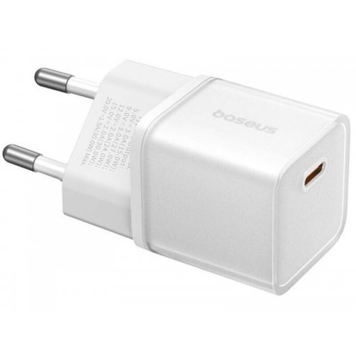 Купити Мережевий зарядний пристрій Baseus GaN5 USB Type-C 30W (P10162504213-00) White - ціна в Києві, Львові, Вінниці, Хмельницькому, Франківську, Україні | інтернет-магазин TELEMART.UA фото