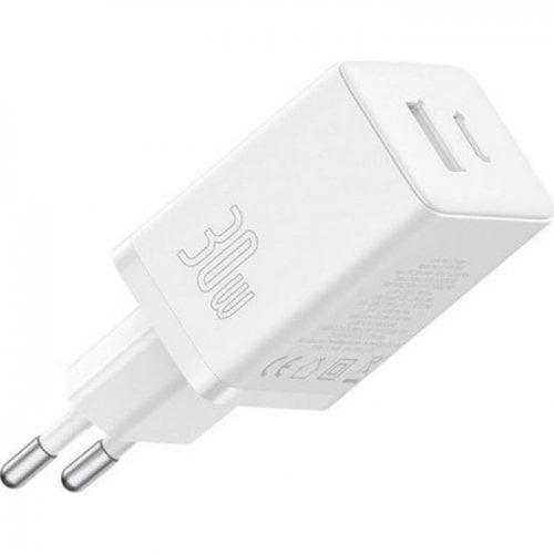 Купити Мережевий зарядний пристрій Baseus Cube USB + USB Type-C 30W (P10111404213-00) White - ціна в Києві, Львові, Вінниці, Хмельницькому, Франківську, Україні | інтернет-магазин TELEMART.UA фото