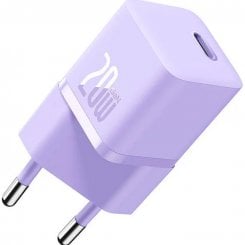 Мережевий зарядний пристрій Baseus GaN5 USB Type-C 20W (CCGN050105) Purple