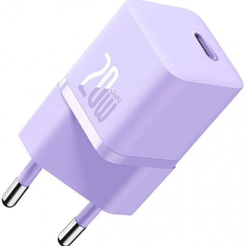 Купити Мережевий зарядний пристрій Baseus GaN5 USB Type-C 20W (CCGN050105) Purple - ціна в Києві, Львові, Вінниці, Хмельницькому, Франківську, Україні | інтернет-магазин TELEMART.UA фото