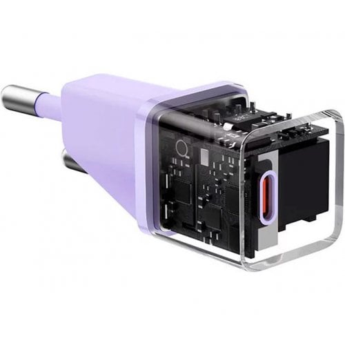 Купити Мережевий зарядний пристрій Baseus GaN5 USB Type-C 20W (CCGN050105) Purple - ціна в Києві, Львові, Вінниці, Хмельницькому, Франківську, Україні | інтернет-магазин TELEMART.UA фото