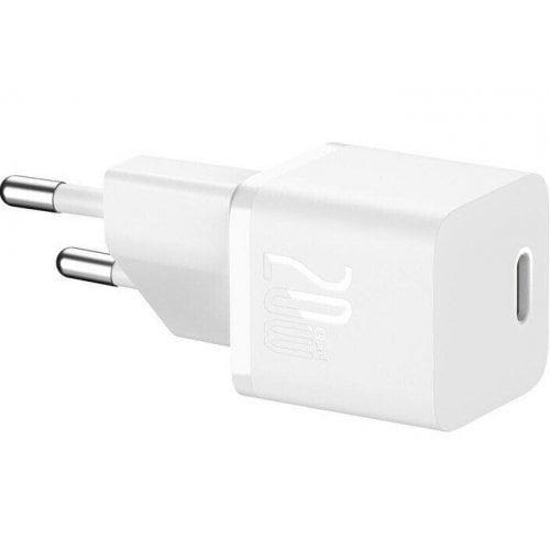 Купити Мережевий зарядний пристрій Baseus GaN5 USB Type-C 20W (CCGN050102) White - ціна в Києві, Львові, Вінниці, Хмельницькому, Франківську, Україні | інтернет-магазин TELEMART.UA фото