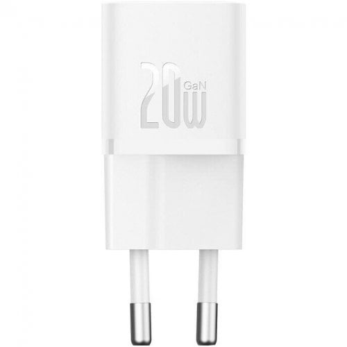 Купити Мережевий зарядний пристрій Baseus GaN5 USB Type-C 20W (CCGN050102) White - ціна в Києві, Львові, Вінниці, Хмельницькому, Франківську, Україні | інтернет-магазин TELEMART.UA фото