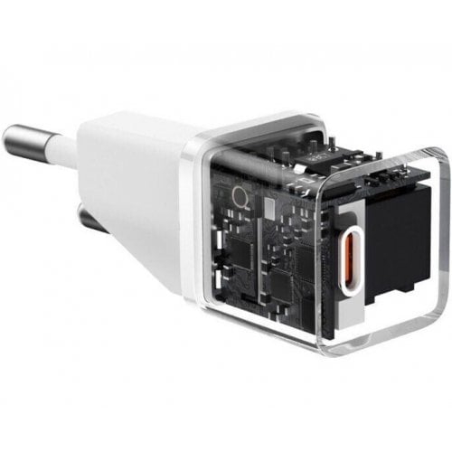 Купити Мережевий зарядний пристрій Baseus GaN5 USB Type-C 20W (CCGN050102) White - ціна в Києві, Львові, Вінниці, Хмельницькому, Франківську, Україні | інтернет-магазин TELEMART.UA фото