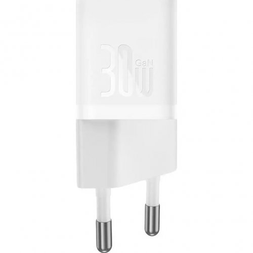 Купити Мережевий зарядний пристрій Baseus GaN5 USB Type-C 30W (CCGN070502) White - ціна в Києві, Львові, Вінниці, Хмельницькому, Франківську, Україні | інтернет-магазин TELEMART.UA фото