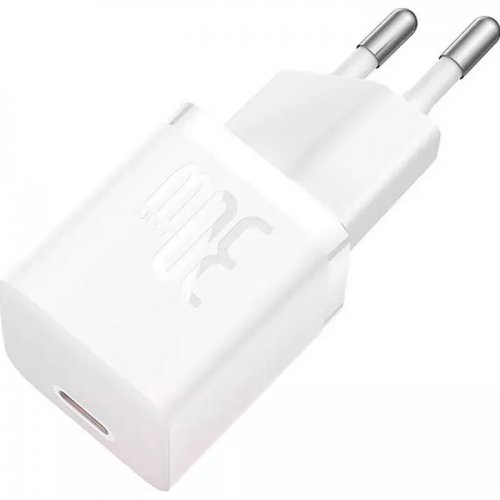 Купити Мережевий зарядний пристрій Baseus GaN5 USB Type-C 30W (CCGN070502) White - ціна в Києві, Львові, Вінниці, Хмельницькому, Франківську, Україні | інтернет-магазин TELEMART.UA фото