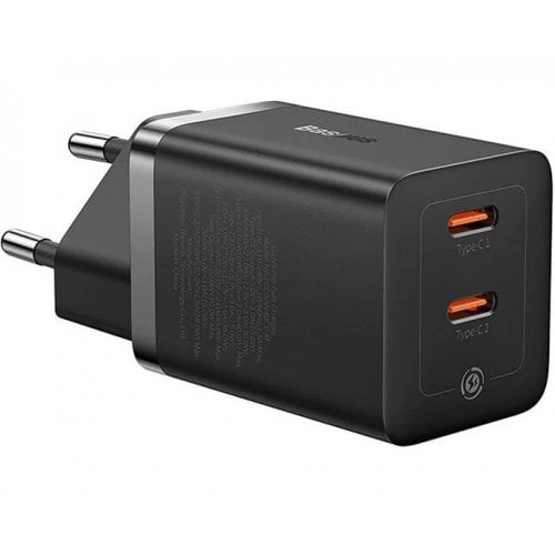 Купити Мережевий зарядний пристрій Baseus GaN5 Pro 2 x USB Type-C 40W (CCGP180101) Black - ціна в Києві, Львові, Вінниці, Хмельницькому, Франківську, Україні | інтернет-магазин TELEMART.UA фото