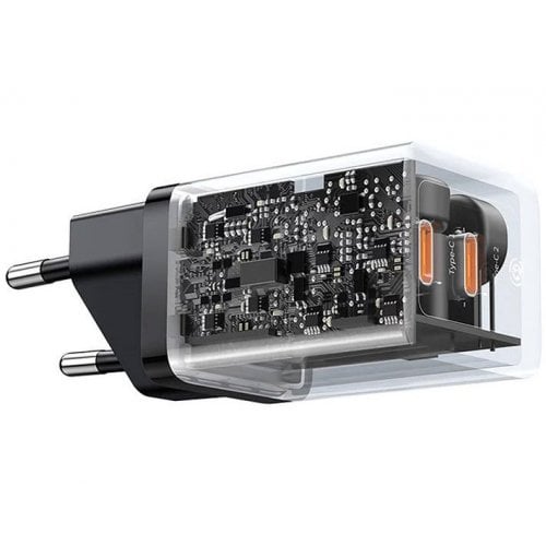 Купити Мережевий зарядний пристрій Baseus GaN5 Pro 2 x USB Type-C 40W (CCGP180101) Black - ціна в Києві, Львові, Вінниці, Хмельницькому, Франківську, Україні | інтернет-магазин TELEMART.UA фото