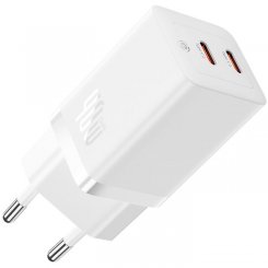 Мережевий зарядний пристрій Baseus GaN5 Pro 2 x USB Type-C 40W (CCGP180102) White