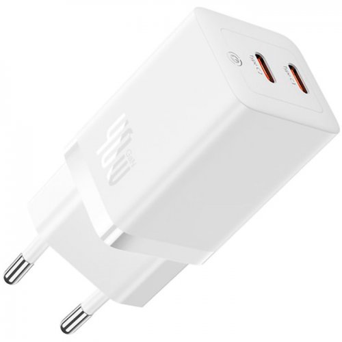 Купить Сетевое зарядное устройство Baseus GaN5 Pro 2 x USB Type-C 40W (CCGP180102) White - цена в Харькове, Киеве, Днепре, Одессе
в интернет-магазине Telemart фото