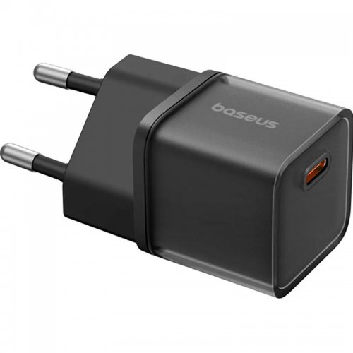 Купити Мережевий зарядний пристрій Baseus GaN5S USB Type-C 20W (P10162503113-00) Black - ціна в Києві, Львові, Вінниці, Хмельницькому, Франківську, Україні | інтернет-магазин TELEMART.UA фото