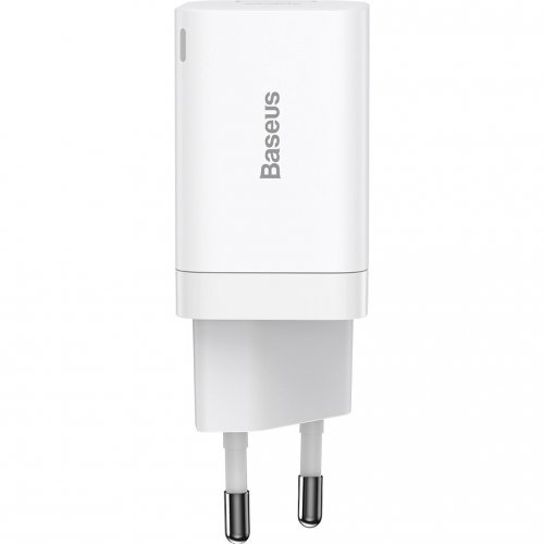 Купити Мережевий зарядний пристрій Baseus Super Si Pro USB + USB Type-C 30W (CCSUPP-E02) White - ціна в Києві, Львові, Вінниці, Хмельницькому, Франківську, Україні | інтернет-магазин TELEMART.UA фото