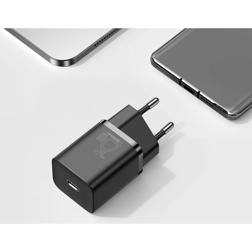 Купити Мережевий зарядний пристрій Baseus Super Si USB Type-C 25W (CCSP020101) Black - ціна в Києві, Львові, Вінниці, Хмельницькому, Франківську, Україні | інтернет-магазин TELEMART.UA фото