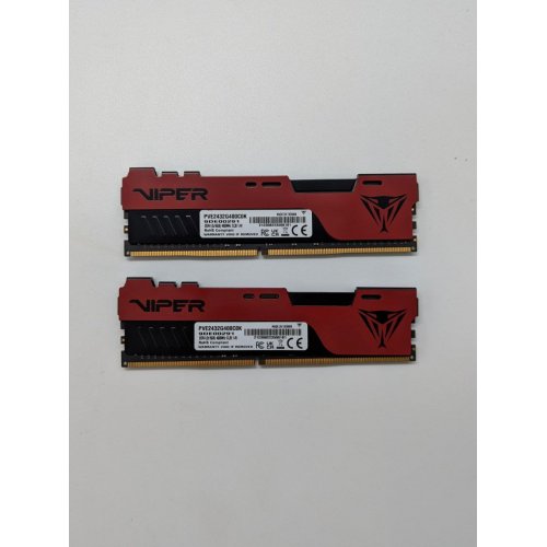 Озп Patriot DDR4 32GB (2x16GB) 4000Mhz Viper Elite II Red (PVE2432G400C0K) (Відновлено продавцем, 687072) купити з перевіркою сумісності: огляд, характеристики, ціна у Києві, Львові, Вінниці, Хмельницькому, Івано-Франківську, Україні | інтернет-магазин TELEMART.UA фото