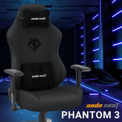 Ігрове крісло Anda Seat Phantom 3 L (AD18Y-06-GB-F) Dark Gray купити в Україні: Київ, Львів, Хмельницький, Тернопіль, Івано-Франківськ | Низька ціна, відгуки, характеристики від TELEMART фото