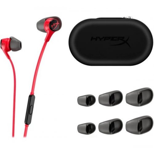 Купити Навушники HyperX Cloud Earbuds II (705L8AA) Red - ціна в Києві, Львові, Вінниці, Хмельницькому, Франківську, Україні | інтернет-магазин TELEMART.UA фото