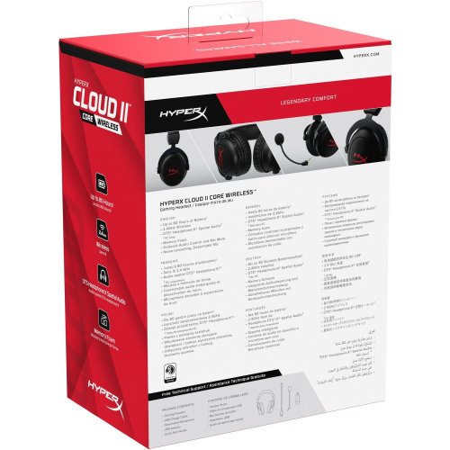 Купити Навушники HyperX Cloud II Core Wireless (6Y2G8AA) Black - ціна в Києві, Львові, Вінниці, Хмельницькому, Франківську, Україні | інтернет-магазин TELEMART.UA фото