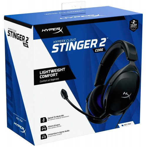 Фото Навушники HyperX Cloud Stinger 2 Core for PlayStation (6H9B6AA) Black