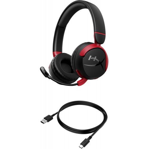 Купити Навушники HyperX Cloud Mini Wireless (7G8F1AA) Black/Red - ціна в Києві, Львові, Вінниці, Хмельницькому, Франківську, Україні | інтернет-магазин TELEMART.UA фото