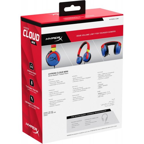 Купити Навушники HyperX Cloud Mini (7G8F3AA) Multi-Color - ціна в Києві, Львові, Вінниці, Хмельницькому, Франківську, Україні | інтернет-магазин TELEMART.UA фото