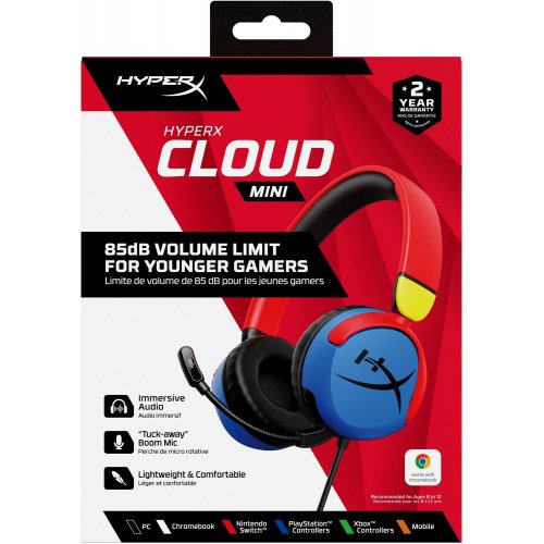 Купити Навушники HyperX Cloud Mini (7G8F3AA) Multi-Color - ціна в Києві, Львові, Вінниці, Хмельницькому, Франківську, Україні | інтернет-магазин TELEMART.UA фото