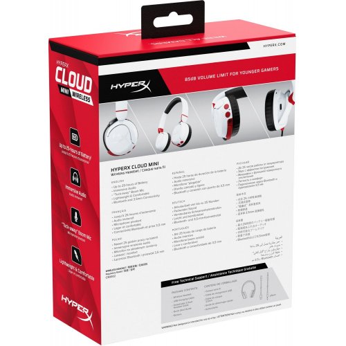 Фото Навушники HyperX Cloud Mini Wireless (7G8F2AA) White