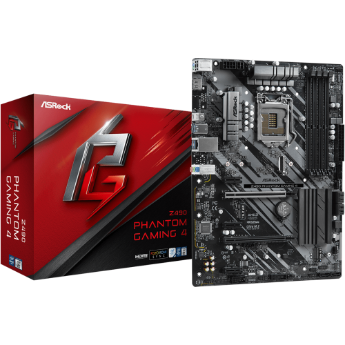 Материнська плата AsRock Z490 Phantom Gaming 4 (s1200, Intel Z490) (Відновлено продавцем, 687393) купити з перевіркою сумісності: огляд, характеристики, ціна у Києві, Львові, Вінниці, Хмельницькому, Івано-Франківську, Україні | інтернет-магазин TELEMART.UA фото