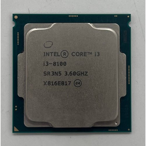 Купить Процессор Intel Core i3-8100 3.6GHz 6MB s1151 Tray (CM8068403377308) (Восстановлено продавцом, 687403) с проверкой совместимости: обзор, характеристики, цена в Киеве, Днепре, Одессе, Харькове, Украине | интернет-магазин TELEMART.UA фото