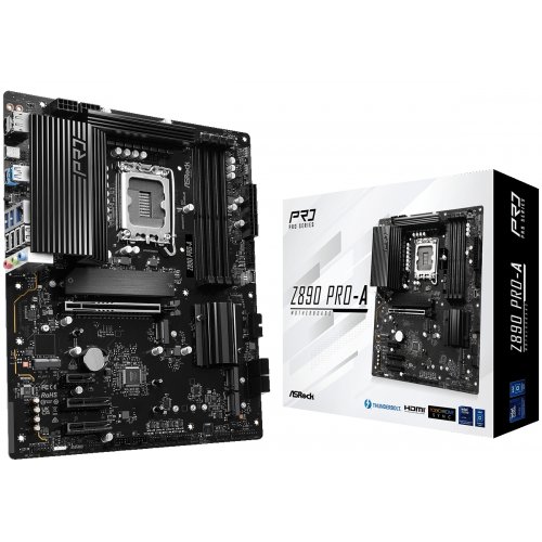 Материнська плата AsRock Z890 Pro-A (s1851, Intel Z890) купити з перевіркою сумісності: огляд, характеристики, ціна у Києві, Львові, Вінниці, Хмельницькому, Івано-Франківську, Україні | інтернет-магазин TELEMART.UA фото