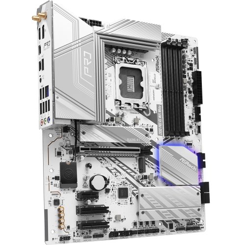 Материнська плата AsRock Z890 Pro RS WiFi White (s1851, Intel Z890) купити з перевіркою сумісності: огляд, характеристики, ціна у Києві, Львові, Вінниці, Хмельницькому, Івано-Франківську, Україні | інтернет-магазин TELEMART.UA фото