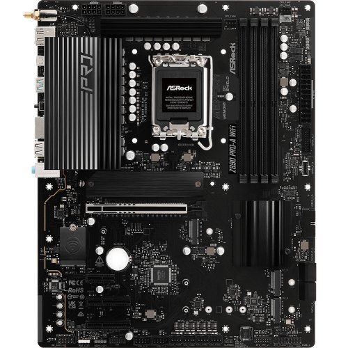 Купить Материнская плата AsRock Z890 Pro-A WiFi (s1851, Intel Z890) с проверкой совместимости: обзор, характеристики, цена в Киеве, Днепре, Одессе, Харькове, Украине | интернет-магазин TELEMART.UA фото