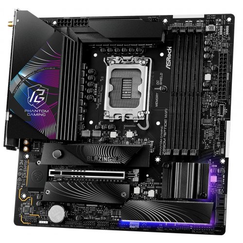 Материнська плата AsRock Z890M Riptide WiFi (s1851, Intel Z890) купити з перевіркою сумісності: огляд, характеристики, ціна у Києві, Львові, Вінниці, Хмельницькому, Івано-Франківську, Україні | інтернет-магазин TELEMART.UA фото