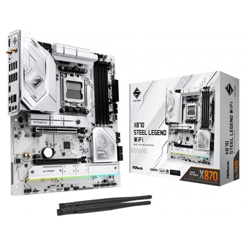 Photo Motherboard AsRock X870 Steel Legend WiFi (sAM5, AMD X870)