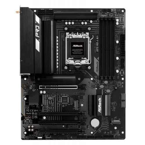 Материнська плата AsRock X870 Pro RS WiFi (sAM5, AMD X870) купити в Україні: Київ, Львів, Хмельницький, Тернопіль | Перевірка сумісності, низька ціна, відгуки, характеристики від TELEMART фото