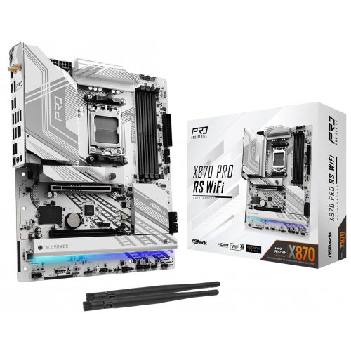 Photo Motherboard AsRock X870 Pro RS WiFi (sAM5, AMD X870)