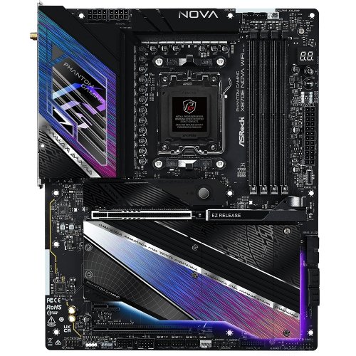 Купить Материнская плата AsRock X870E Nova WiFi (sAM5, AMD X870E) с проверкой совместимости: обзор, характеристики, цена в Киеве, Днепре, Одессе, Харькове, Украине | интернет-магазин TELEMART.UA фото