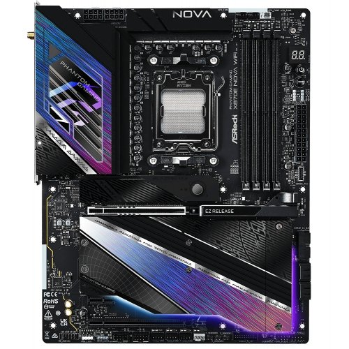 Купить Материнская плата AsRock X870E Nova WiFi (sAM5, AMD X870E) с проверкой совместимости: обзор, характеристики, цена в Киеве, Днепре, Одессе, Харькове, Украине | интернет-магазин TELEMART.UA фото