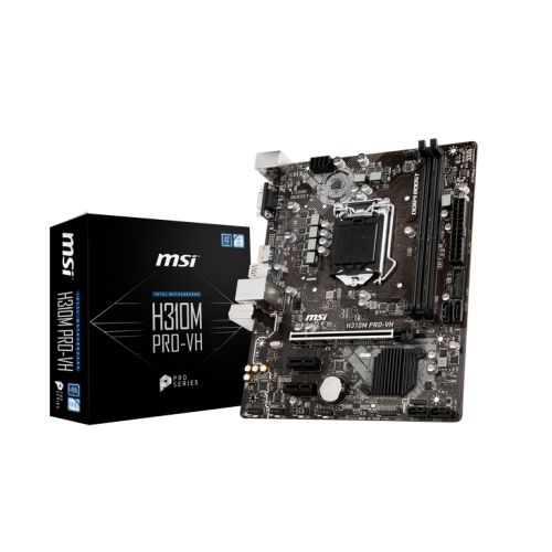 Купить Материнская плата MSI H310M PRO-VH (s1151-v2, Intel H310) (Восстановлено продавцом, 687592) с проверкой совместимости: обзор, характеристики, цена в Киеве, Днепре, Одессе, Харькове, Украине | интернет-магазин TELEMART.UA фото