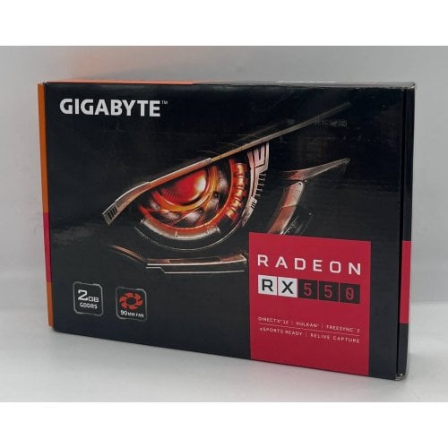 Купить Видеокарта Gigabyte Radeon RX 550 D5 2048MB (GV-RX550D5-2GD) (Восстановлено продавцом, 687752) с проверкой совместимости: обзор, характеристики, цена в Киеве, Днепре, Одессе, Харькове, Украине | интернет-магазин TELEMART.UA фото