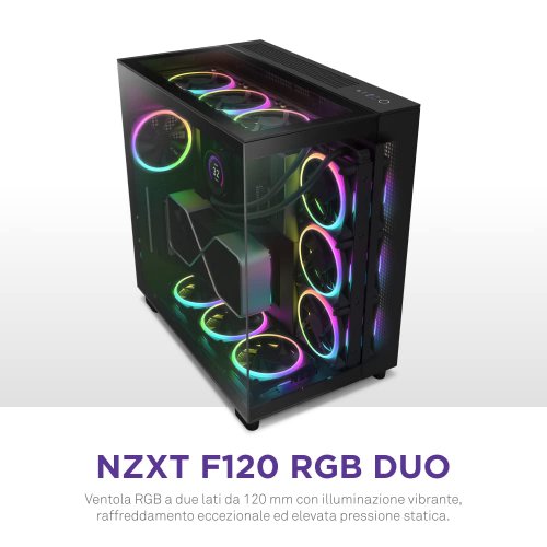 Купить Кулер для корпуса NZXT F120 RGB Duo (RF-D12SF-B1) Black с проверкой совместимости: обзор, характеристики, цена в Киеве, Днепре, Одессе, Харькове, Украине | интернет-магазин TELEMART.UA фото