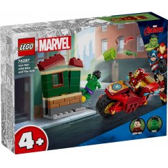 Конструктор LEGO Marvel Железный Человек на мотоцикле и Халк 68 деталей (76287)