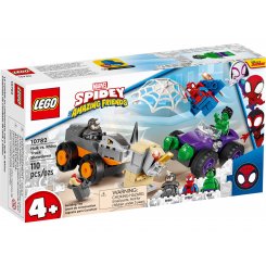 Конструктор LEGO Marvel Битва Халка с Носорогом на грузовиках 110 деталей (10782)