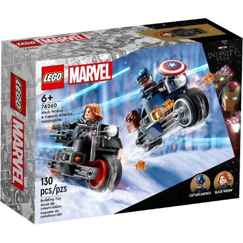 Купить Конструктор LEGO Marvel Мотоциклы Черной Вдовы и Капитана Америка 130 деталей (76260) - цена в Харькове, Киеве, Днепре, Одессе
в интернет-магазине Telemart фото