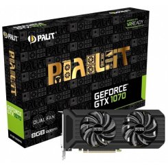 Видеокарта Palit GeForce GTX 1070 Dual 8192MB (NE51070015P2-1043D) (Восстановлено продавцом, 688479)