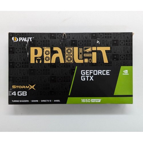 Відеокарта Palit GeForce GTX 1650 SUPER StormX 4096MB (NE6165S018G1-166F) (Відновлено продавцем, 688610) купити з перевіркою сумісності: огляд, характеристики, ціна у Києві, Львові, Вінниці, Хмельницькому, Івано-Франківську, Україні | інтернет-магазин TELEMART.UA фото