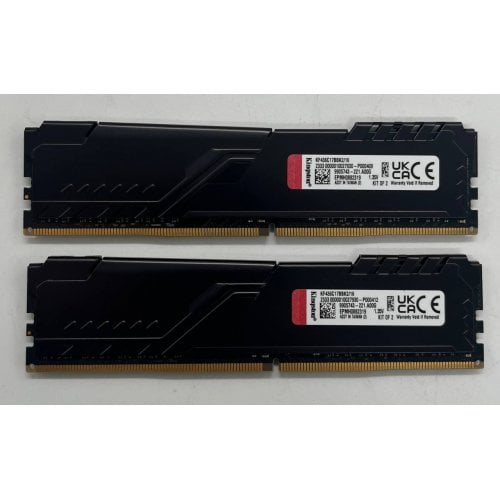 Купить Озу Kingston DDR4 16GB (2x8GB) 3600Mhz FURY Beast Black (KF436C17BBK2/16) (Восстановлено продавцом, 689158) с проверкой совместимости: обзор, характеристики, цена в Киеве, Днепре, Одессе, Харькове, Украине | интернет-магазин TELEMART.UA фото