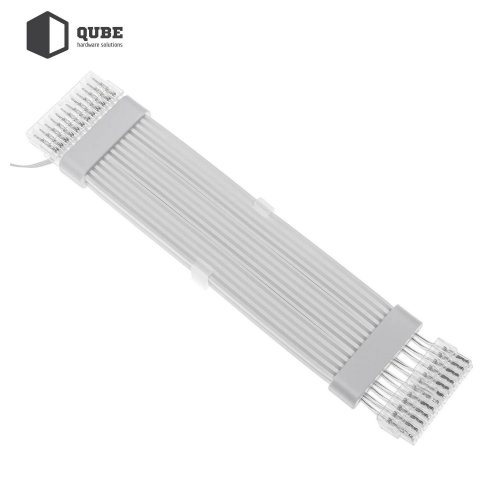 Купить Кабель питания для материнской платы QUBE 24P Female to Male RGB (24PINMBFMRGBW) White - цена в Харькове, Киеве, Днепре, Одессе
в интернет-магазине Telemart фото