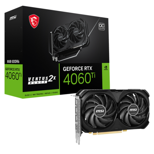 Уцінка відеокарта MSI GeForce RTX 4060 Ti VENTUS 2X BLACK OC 8192MB (RTX 4060 Ti VENTUS 2X BLACK 8G OC) (Сліди використання, 689179) купити з перевіркою сумісності: огляд, характеристики, ціна у Києві, Львові, Вінниці, Хмельницькому, Івано-Франківську, Україні | інтернет-магазин TELEMART.UA фото