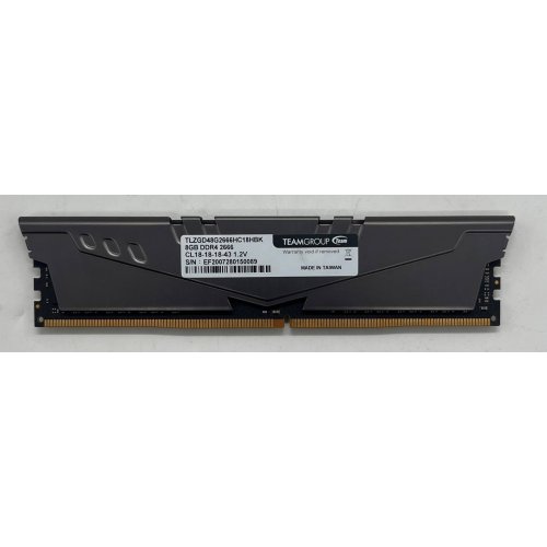 Озп Team DDR4 8GB 2666MHz Vulcan Z Grey (TLZGD48G2666HC18HBK) (Відновлено продавцем, 689353) купити з перевіркою сумісності: огляд, характеристики, ціна у Києві, Львові, Вінниці, Хмельницькому, Івано-Франківську, Україні | інтернет-магазин TELEMART.UA фото